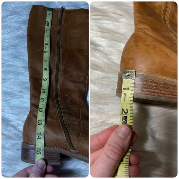 Schuler & Sons Philadelphia Tall Leather Riding Boots in Tan - Picture 10 of 11